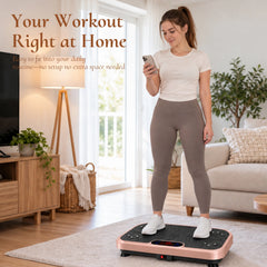 WATEYA Vibe Plate Core in Blush Pink, compact vibration plate