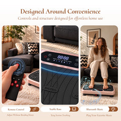WATEYA Vibe Plate Core Blush Pink model for indoor home exercise