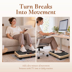 Champagne Gold WATEYA whole-body vibration plate for home movement