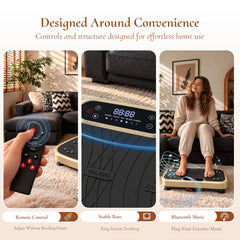 WATEYA Vibe Plate Core Champagne Gold model for indoor home exercise