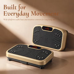 WATEYA compact whole-body vibration plate, Champagne Gold finish