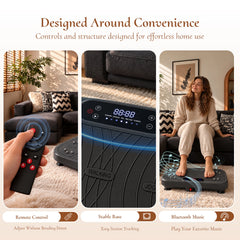 WATEYA Vibe Plate Core Classic Black model for indoor home exercise