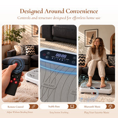 WATEYA Vibe Plate Core Snow White model for indoor home exercise