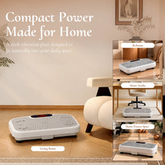 WATEYA compact whole-body vibration plate, Snow White finish